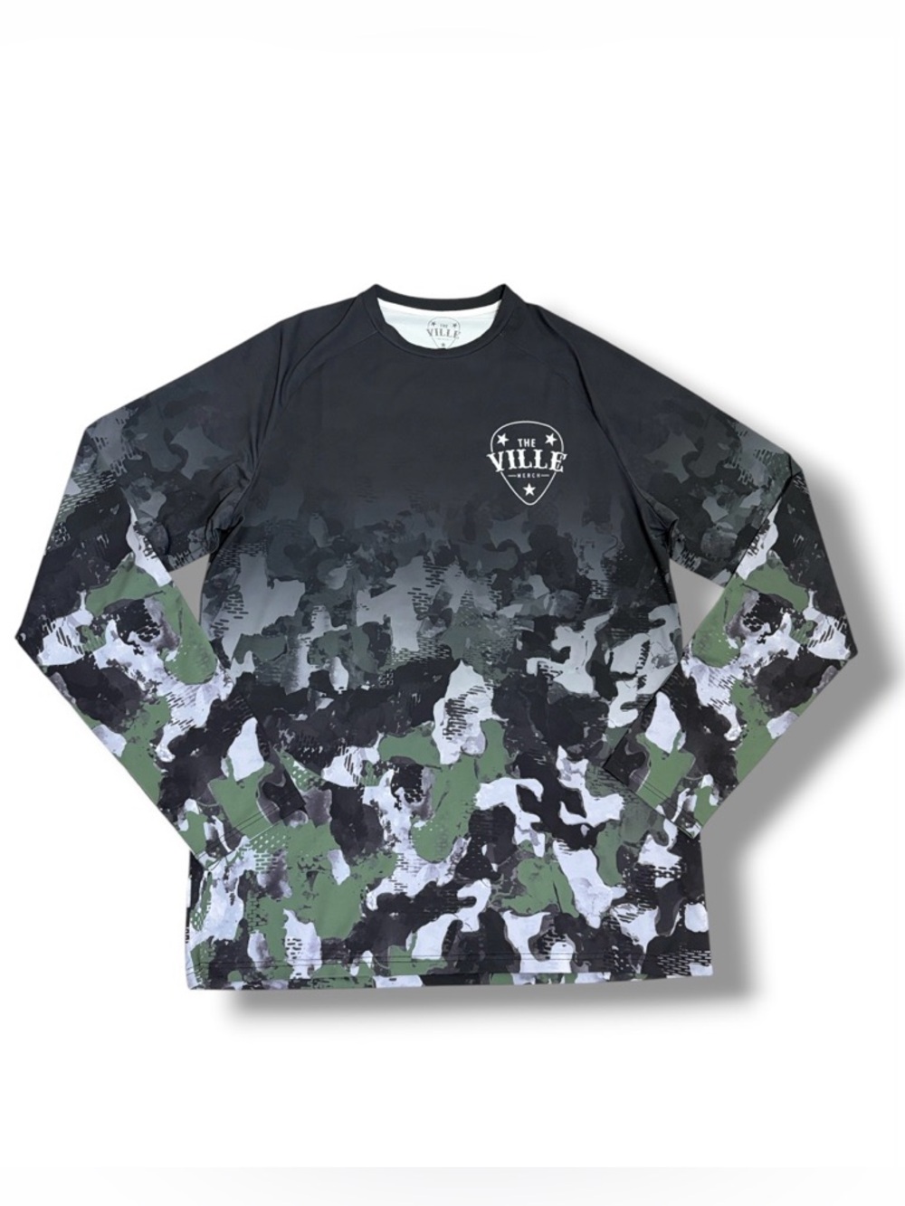 Whiskey Creek The Ville Merch Shirt Men's Size L Camo Nashville Athletic Fishing